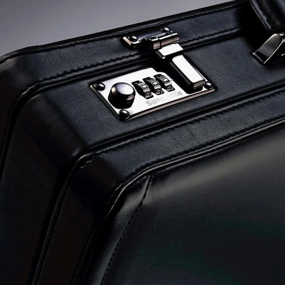 New with tag Samsonite Classic Leather briefcase FITS UP TO 17.3